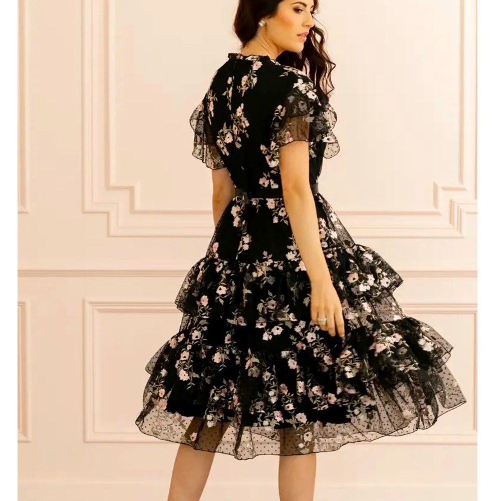 Nordstorm Rachel Parcell Tiered Mesh Dress-size M